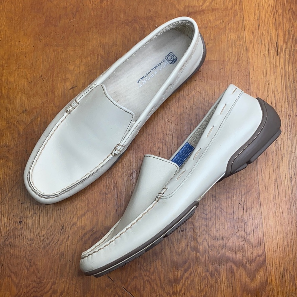 Rockport Washable Footwear Cream Loafers